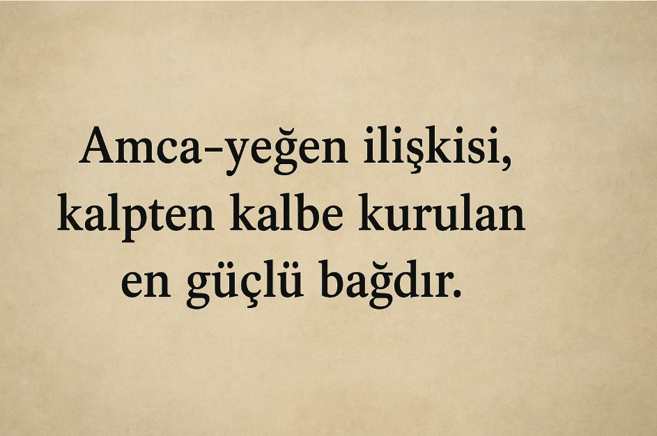 Amca sözleri , Amca yeğen sözleri 1 amca sözleri